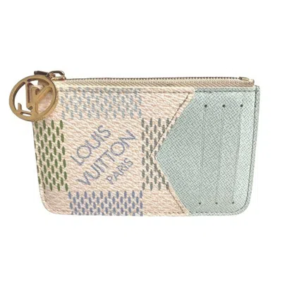 Pre-owned Louis Vuitton Green Light Green Canvas Coin Purse/coin Case ()