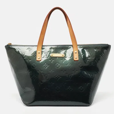 Pre-owned Louis Vuitton Green Monogram Vernis Bellevue Pm Bag