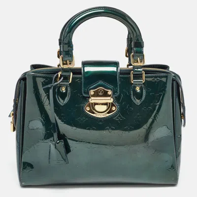 Pre-owned Louis Vuitton Green Monogram Vernis Melrose Avenue Bag