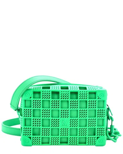 Pre-owned Louis Vuitton Green Recycled Perforated Rubber Ltd. Ed. Defile Automne-hiver  2023 Soft Trunk (authe