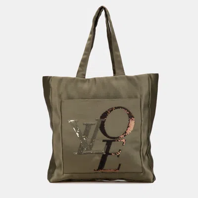 Pre-owned Louis Vuitton Green Thats Love Tote Mm