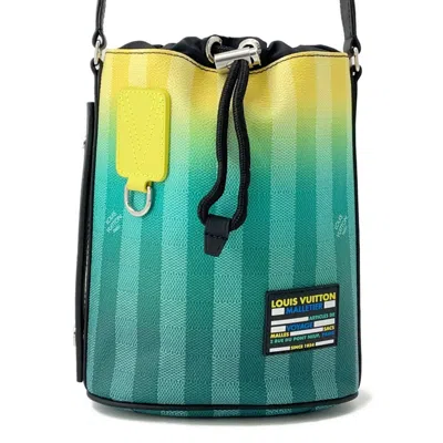 Pre-owned Louis Vuitton Green Yellow Shoulder Bag ()