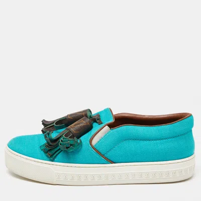 Pre-owned Louis Vuitton Green/brown Monogram Canvas Destination Sneakers Size 37