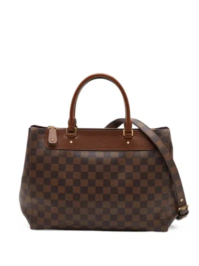 Louis Vuitton Greenwich Damier Ebene Tote Bag In White
