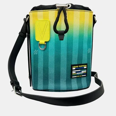 Pre-owned Louis Vuitton Green/yellow Canvas Sac Marin Shoulder Bag