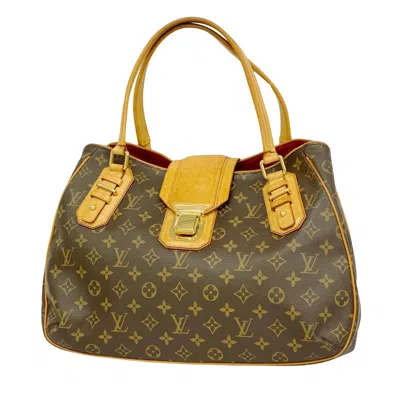 Pre-owned Louis Vuitton Greet Brown Canvas Tote Bag ()