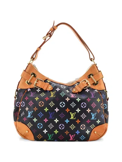 Pre-owned Louis Vuitton Greta Handbag Monogram Multicolor Hobo Bag In Black