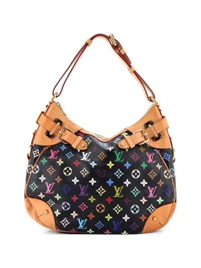Pre-owned Louis Vuitton Greta Handbag Monogram Multicolor Hobo Bag In Black