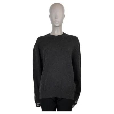 Pre-owned Louis Vuitton Grey Cashmere 2025 Lv Icons Crewneck Sweater Mens S Women's M L In Gray