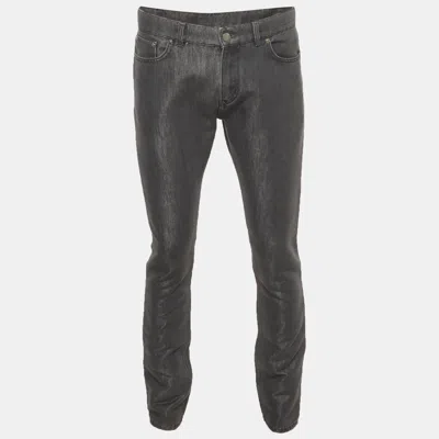 Pre-owned Louis Vuitton Grey Denim Slim Fit Jeans /waist 34" In Gray