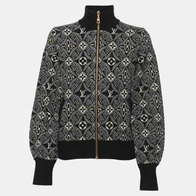 Pre-owned Louis Vuitton Grey Jacquard Since 1854 Bomber Jacket Xs