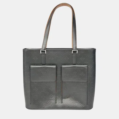 Pre-owned Louis Vuitton Grey Leather Matte Line Willwood In Gray