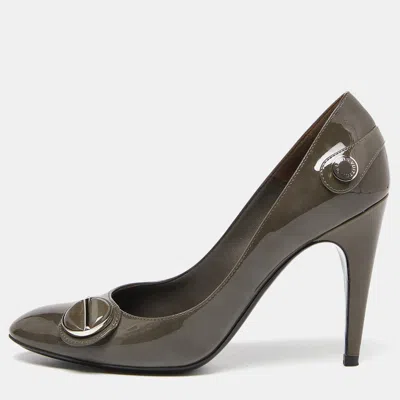 Pre-owned Louis Vuitton Grey Patent Leather Pumps Size 38