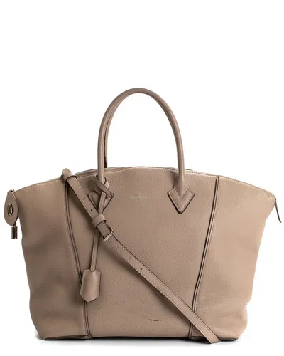 Pre-owned Louis Vuitton Grey Veau Cashemire Lockit Pm (authentic )