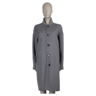 Pre-owned Louis Vuitton Grey Wool 2024 Slouchy Long Bomber Coat Jacket 36 Xs In Gray