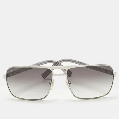 Pre-owned Louis Vuitton Grey/silver Tone Gradient Attitude Pilot Sunglasses In Gray