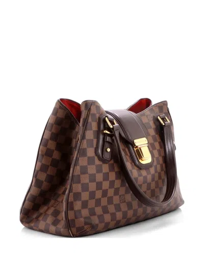 Pre-owned Louis Vuitton Griet Handbag Damier Satchel In Brown