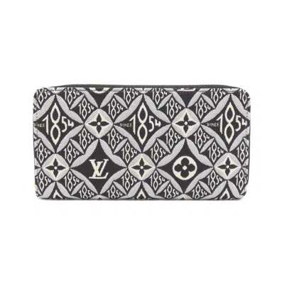 Pre-owned Louis Vuitton Gris Jacquard Long Wallet (bi-fold) ()