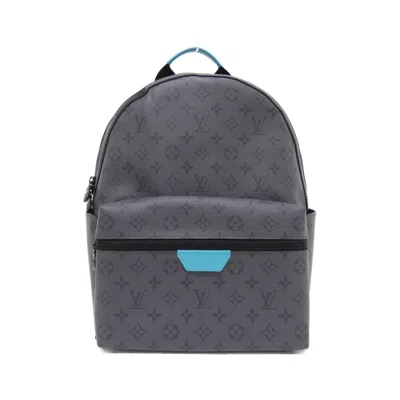 Pre-owned Louis Vuitton Gris Turquoise Coated Canvas Backpack ()