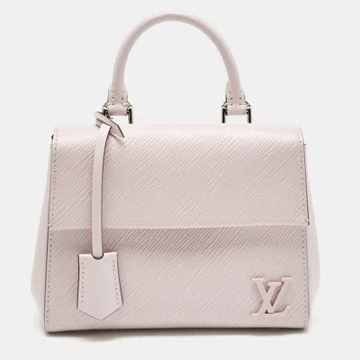 Pre-owned Louis Vuitton Guimauve Epi Leather Cluny Mini Bag In Pink