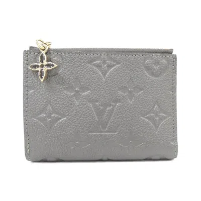 Pre-owned Louis Vuitton Gunmetal Leather Wallet (bi-fold) () In Gray