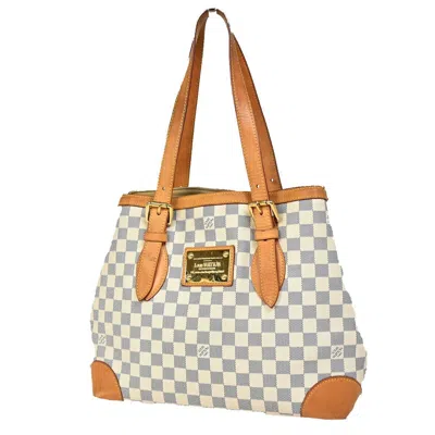 Pre-owned Louis Vuitton Hampstead Canvas Shoulder Bag () In White