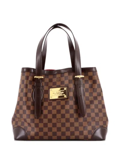 Pre-owned Louis Vuitton Hampstead Handbag Damier Mm Tote Bag In Brown