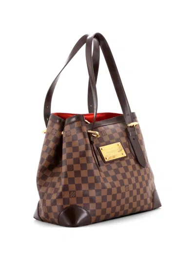 Pre-owned Louis Vuitton Hampstead Handbag Damier Mm Tote Bag In Brown