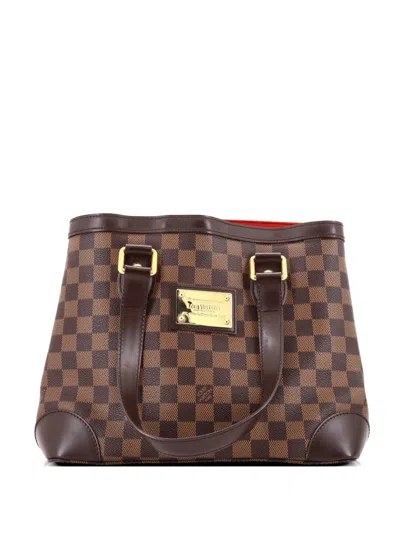 Pre-owned Louis Vuitton Hampstead Handbag Damier Pm Tote Bag In Brown