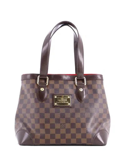 Pre-owned Louis Vuitton Hampstead Handbag Damier Pm Tote Bag In Brown