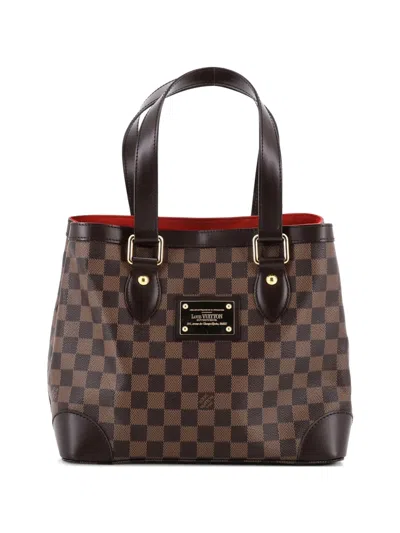 Pre-owned Louis Vuitton Hampstead Handbag Damier Pm Tote Bag In Brown