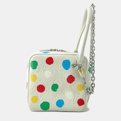 Pre-owned Louis Vuitton Handbag Monogram Empreinte Square Bag Yayoi Kusama Chain Shoulder White
