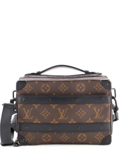 Pre-owned Louis Vuitton Handle Soft Trunk Bag Macassar Monogram Canvas Crossbody Bag In Brown