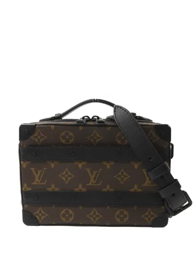 Pre-owned Louis Vuitton Handle Soft Trunk Monogram Macassar Tote Bag In Brown