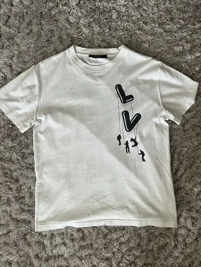 Pre-owned Louis Vuitton Hanging Man Tee Virgil Collab In White