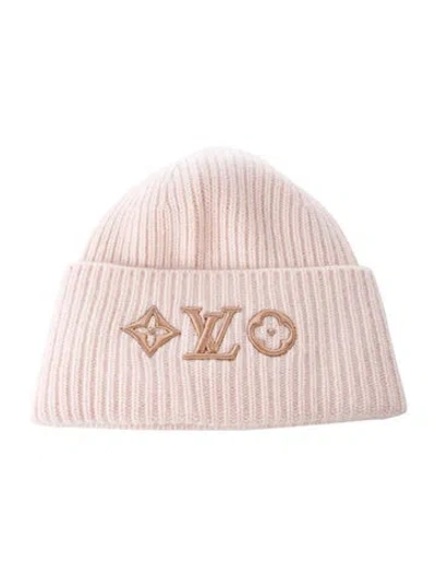 Pre-owned Louis Vuitton Headline Knit Beanie In Pink