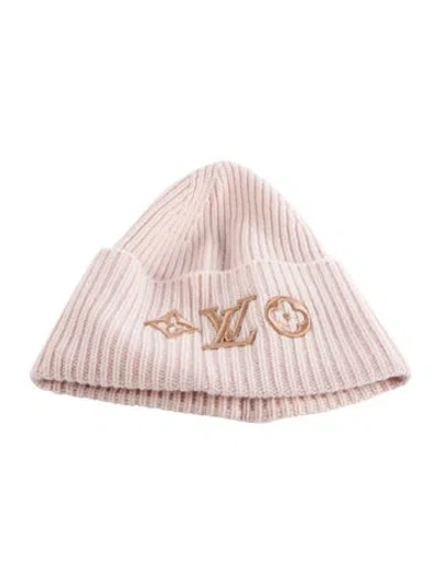 Pre-owned Louis Vuitton Headline Knit Beanie In Pink