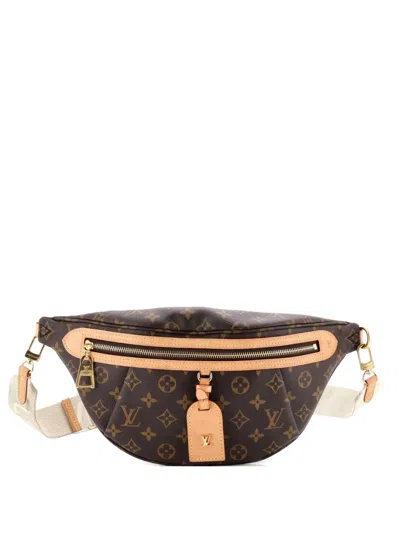 Pre-owned Louis Vuitton High Rise Bum Bag Monogram Canvas Belt Bag In Brown