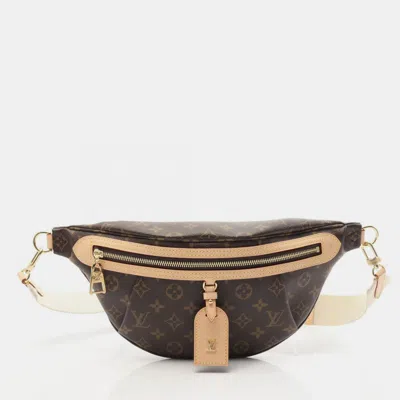 Pre-owned Louis Vuitton High-rise Waist Bag Body Coated Canvas And Leather Monogram Brown