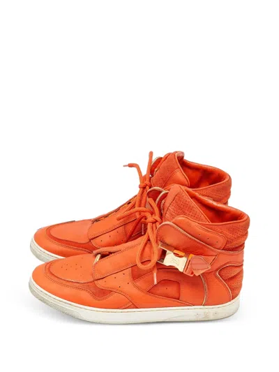 Louis Vuitton High Top Sneakers In Orange