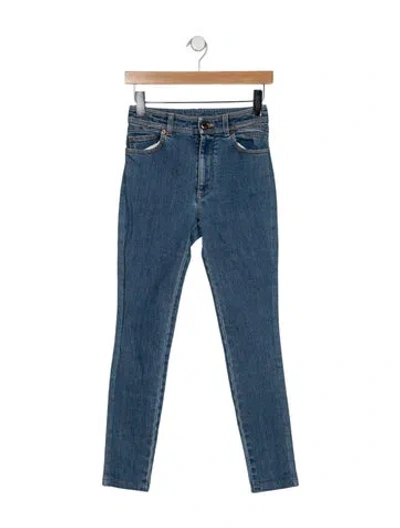 Pre-owned Louis Vuitton High-rise Skinny Leg Jeans In Blue