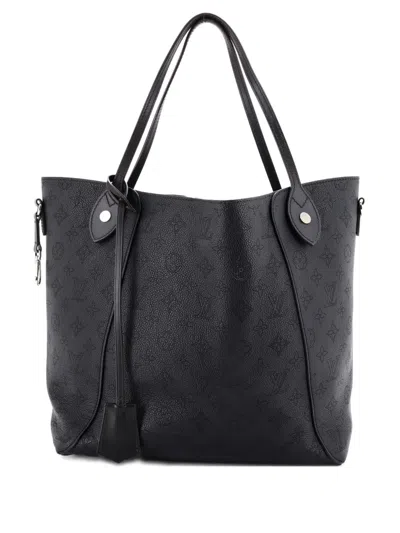 Pre-owned Louis Vuitton Hina Handbag Mahina Leather Mm Shoulder Bag In Black