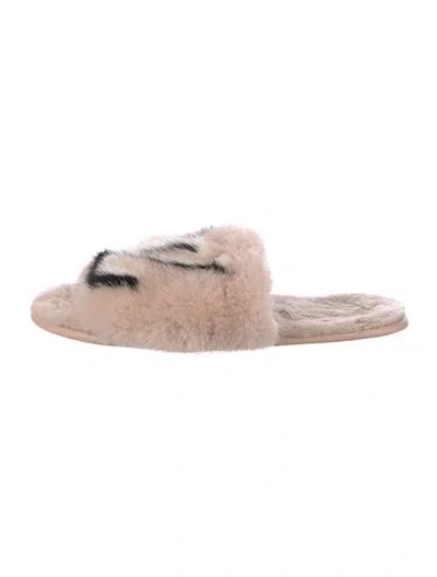 Pre-owned Louis Vuitton Homey Mink Mules Mink Slides In Pink