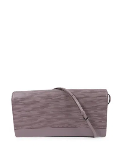 Pre-owned Louis Vuitton Honfleur Epi Clutch Bag In Purple