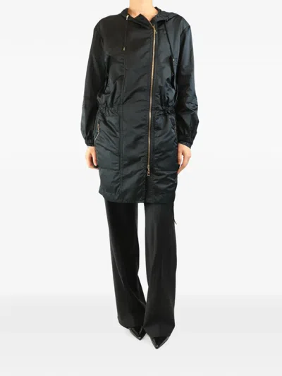 Pre-owned Louis Vuitton Hooded Drawstring Parka In Black