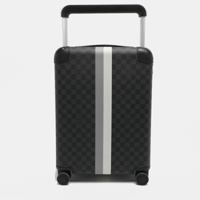 Pre-owned Louis Vuitton Horizon 55 Damier Graphite Canvas Suitcase In Gray