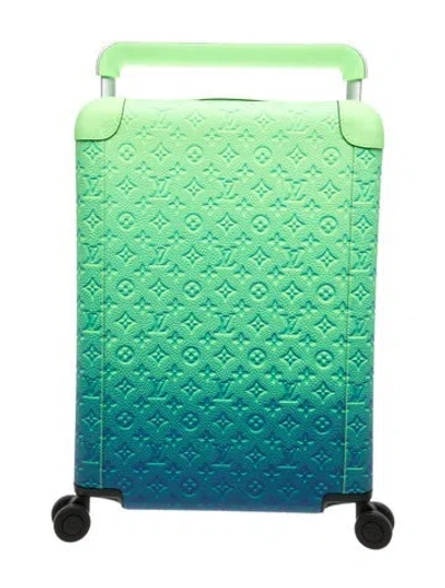 Pre-owned Louis Vuitton Horizon 55 Suitcase W/tags In Green