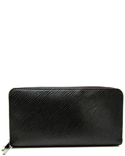 Pre-owned Louis Vuitton Hot Pink & Noir Epi Leather Wallet (authentic )