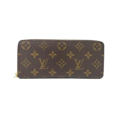 Pre-owned Louis Vuitton Hot Pink Marron Coated Canvas Long Wallet (bi-fold) ()