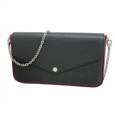 Pre-owned Louis Vuitton Hot Pink Noir Chain/shoulder Wallet () In Multi